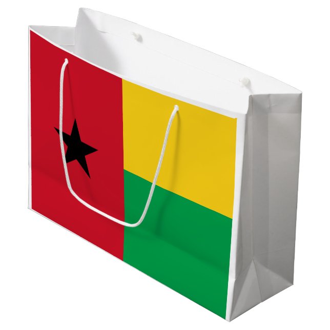 Guinea Bissau Flag Large Gift Bag (Front Angled)