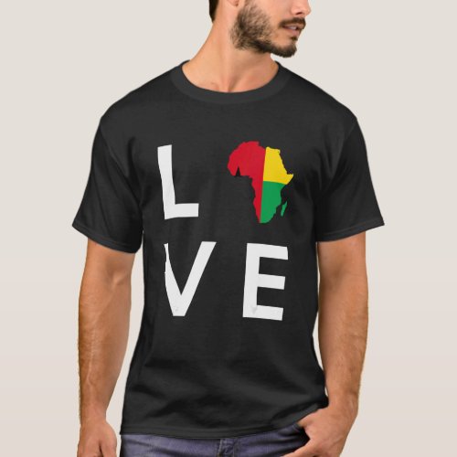 Guinea Bissau Flag Love Africa Continent for Guine T_Shirt