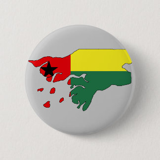Guinea bissau flag map pinback button