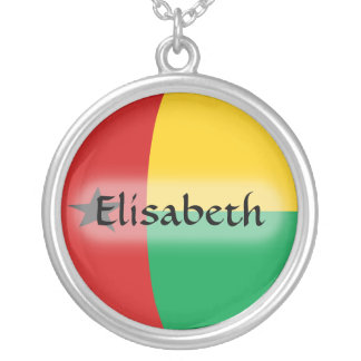 Guinea-Bissau Flag + Name Necklace