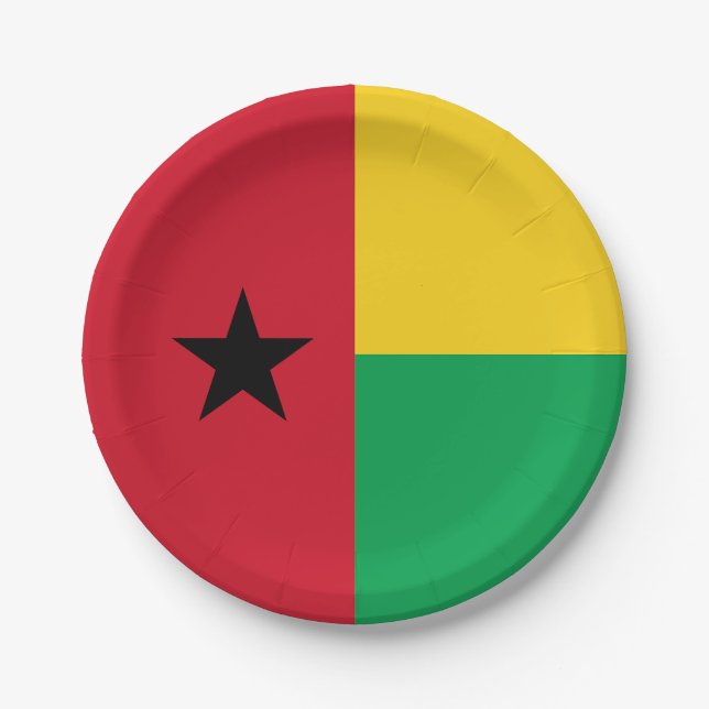 Guinea Bissau Flag Paper Plates (Front)
