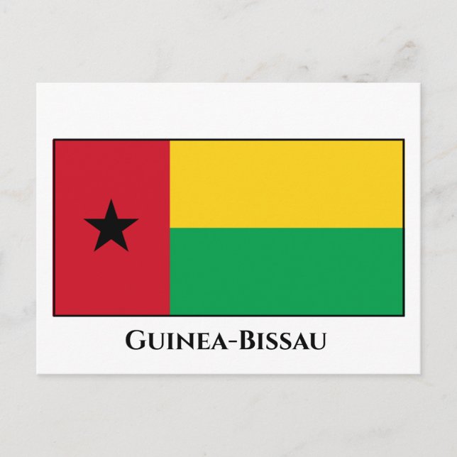 Guinea-Bissau Flag Postcard (Front)