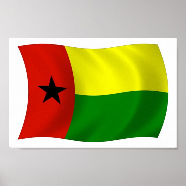 Guinea Bissau Flag Poster Print (Front)