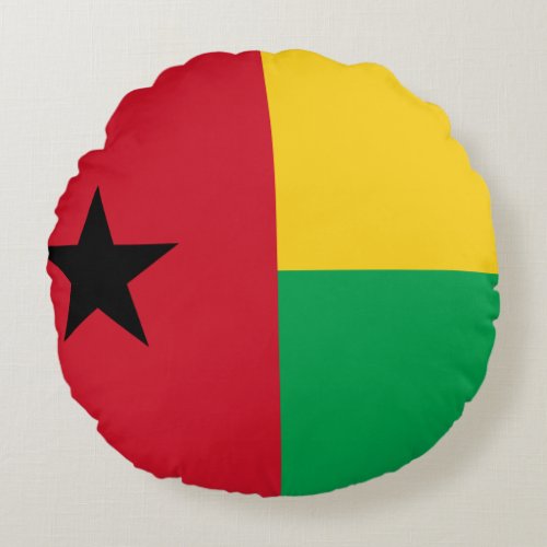 Guinea_Bissau Flag Round Pillow