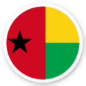Guinea-Bissau Flag Round Sticker