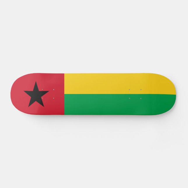 Guinea Bissau Flag Skateboard (Horz)