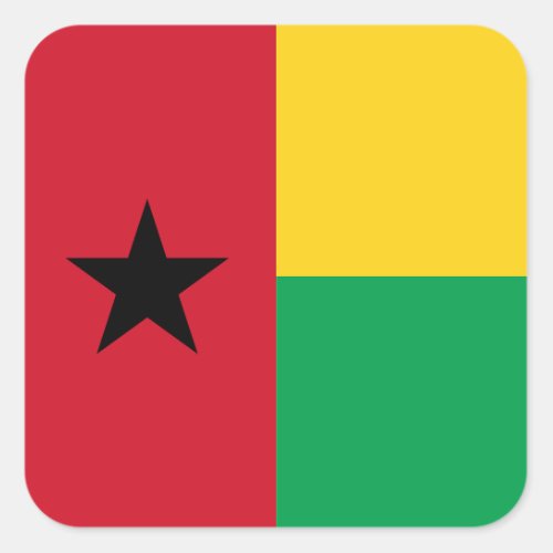 Guinea Bissau Flag Square Sticker