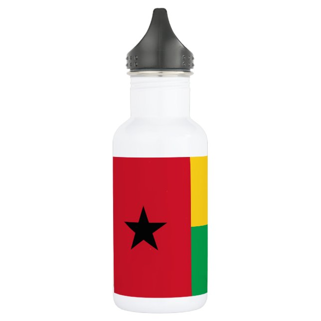 Guinea Bissau Flag Stainless Steel Water Bottle (Left)