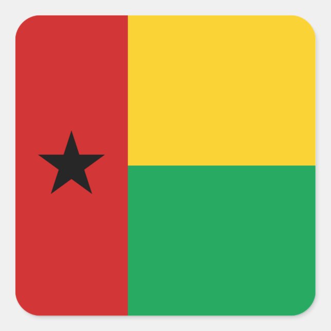 Guinea-Bissau Flag Sticker (Front)