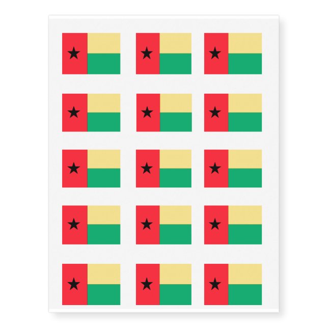 Guinea-Bissau Flag Temporary Tattoos (Front)