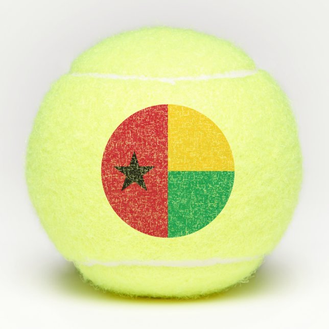Guinea Bissau Flag Tennis Balls (Front)