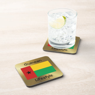 Guinea-Bissau Flag+Text Coaster