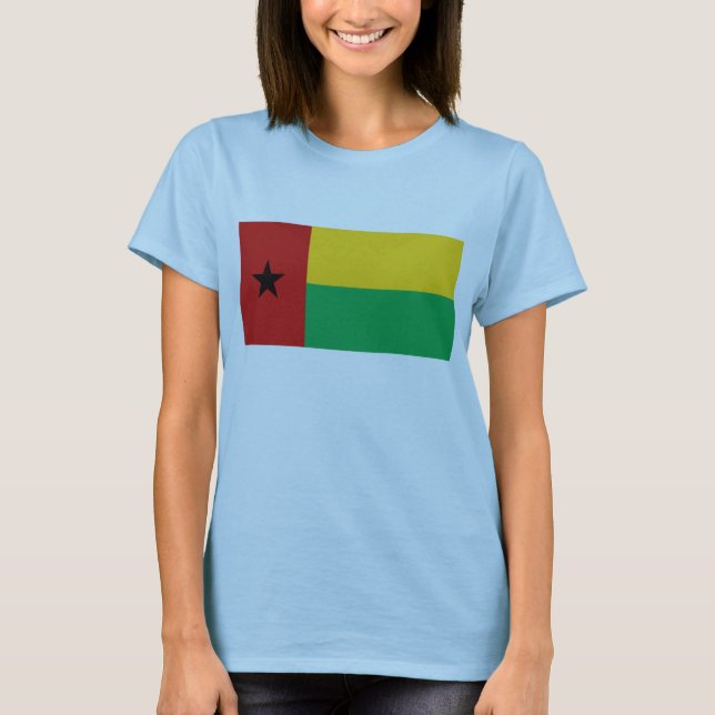 Guinea-Bissau Flag x Map T-Shirt (Front)