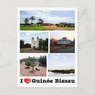 Guinea-Bissau - I Love Guinée Bissau - Postcard