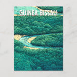 Guinea Bissau Illustration Travel Art Vintage Postcard
