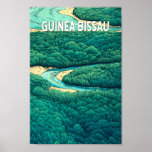 Guinea Bissau Illustration Travel Art Vintage Poster