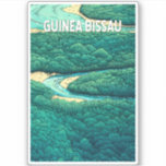 Guinea Bissau Illustration Travel Art Vintage Sticker
