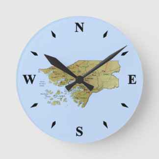 Guinea-Bissau Map Clock