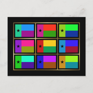 Guinea-Bissau Multihue Flags Postcard