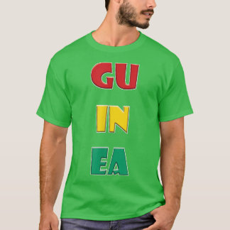 guinea Colorful Words  T-Shirt