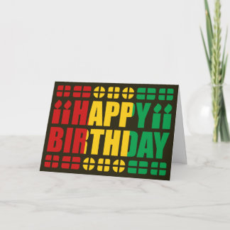 Guinea-Conakry Flag Birthday Card