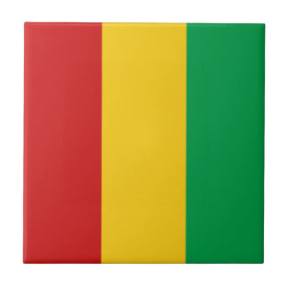 Guinea-Conakry Flag Ceramic Tile