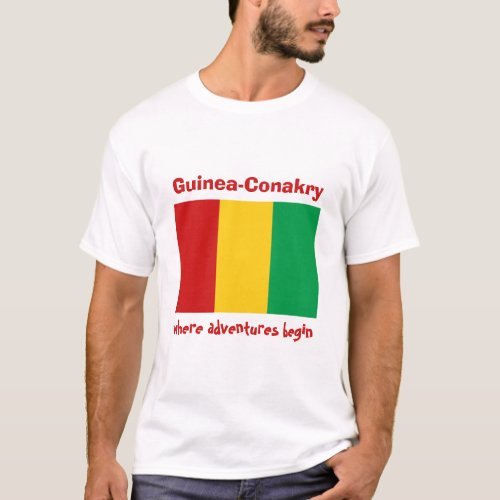 Guinea_Conakry Flag  Map  Text T_Shirt