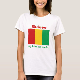 Guinea-Conakry Flag + Map + Text T-Shirt