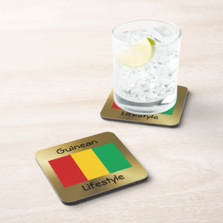 Guinea-Conakry Flag+Text Coaster