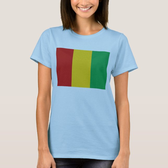 Guinea-Conakry Flag x Map T-Shirt (Front)