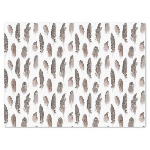 Guinea Farm Bird Feather Pattern Tissue Paper