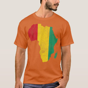 Guinea Flag Africa Continent Silhouette Gift for G T-Shirt