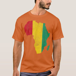Guinea Flag Africa Continent Silhouette Gift for G T-Shirt