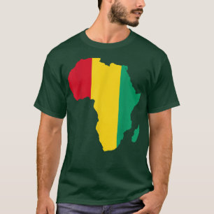 Guinea Flag Africa Continent Silhouette Gift for G T-Shirt