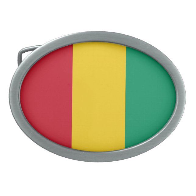 Guinea Flag Belt Buckle (Front)