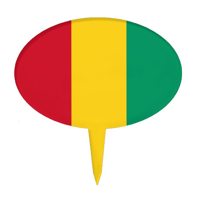 Guinea flag cake topper (Front)