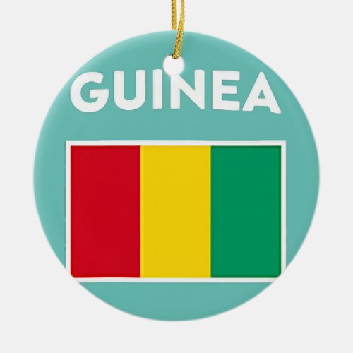 Guinea Flag  Ceramic Ornament