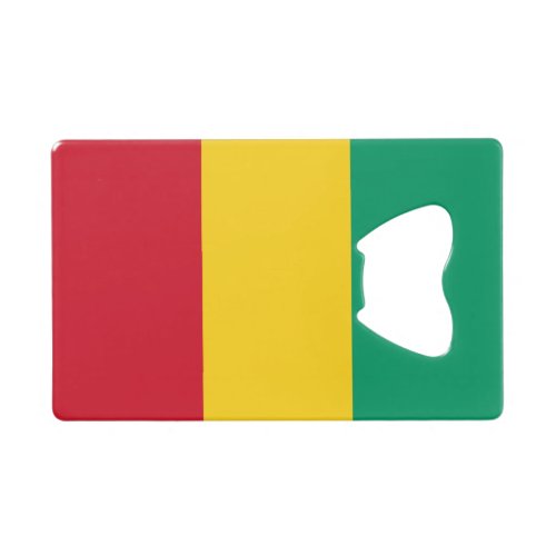 Guinea Flag Credit Card Bottle Opener