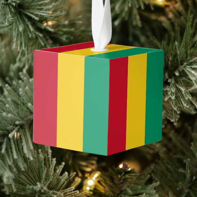 Guinea flag cube ornament (Tree)