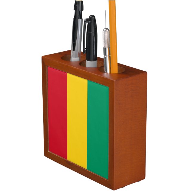 Guinea Flag Desk Organizer (In Situ)