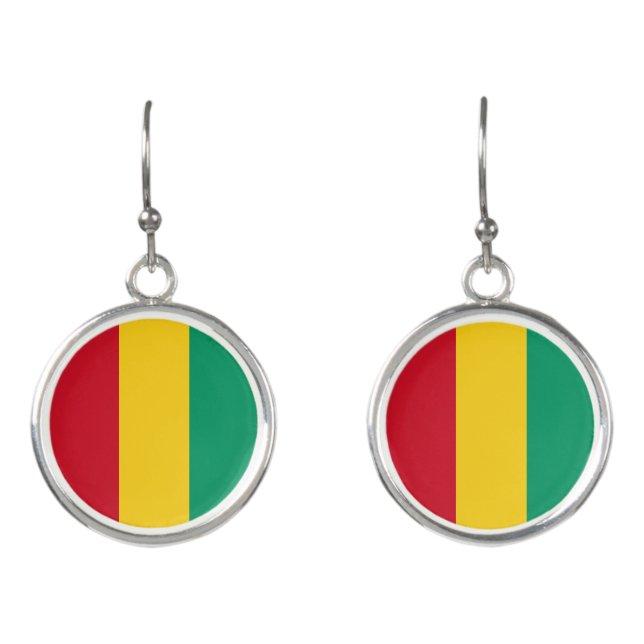 Guinea Flag Earrings (Front)