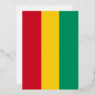 Guinea flag foil invitation