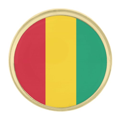 Guinea Flag Gold Finish Lapel Pin