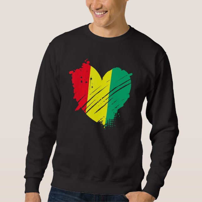Guinea Flag I Love Guinea It Is In My Dna For Guin Sweatshirt (Front)