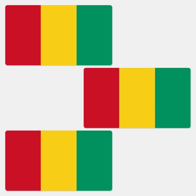 Guinea Flag Labels (Group)