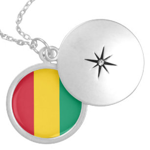 Guinea flag locket necklace