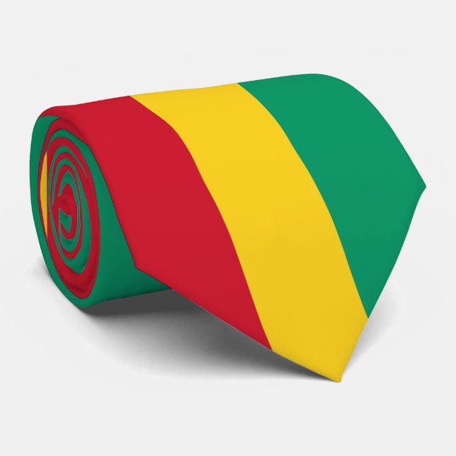 Guinea Flag Neck Tie (Rolled)