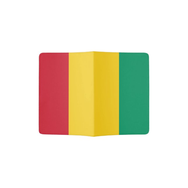 Guinea Flag Passport Holder (Opened)