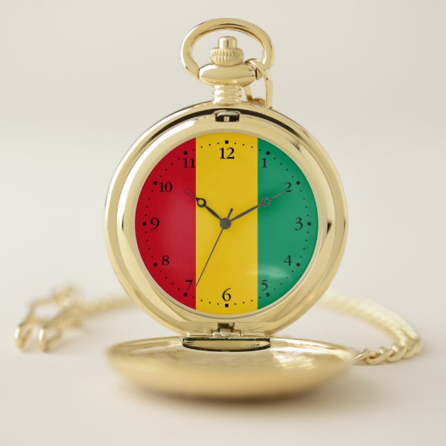 Guinea Flag Pocket Watch (Inside)