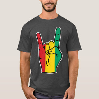 Guinea Flag Proud Guinean heritage Guinea Rock  T-Shirt